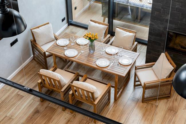 Обеденный комплект GRAND MICHELLE бежевый Обеденный комплект GRAND MICHELLE бежевый