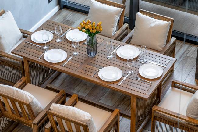 Обеденный комплект GRAND MICHELLE бежевый Обеденный комплект GRAND MICHELLE бежевый