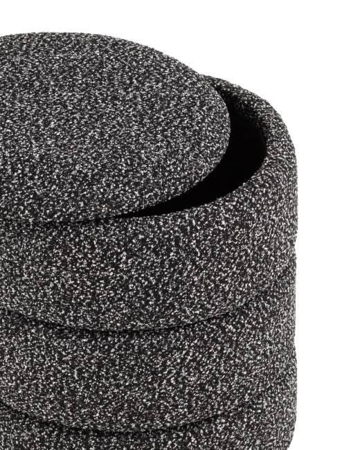 Пуф с ящиком Hive XS букле черный меланж