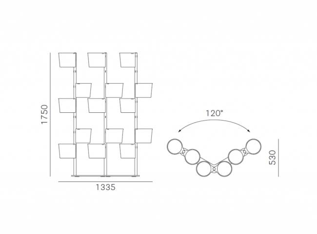 Кашпо пластиковое Hevea белый 1335х530х1750 мм