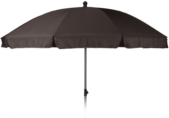 Зонт пляжный, д.250 см, купол полиэстер, стойка цинк, с пластиковыми элементами, цвет таупе