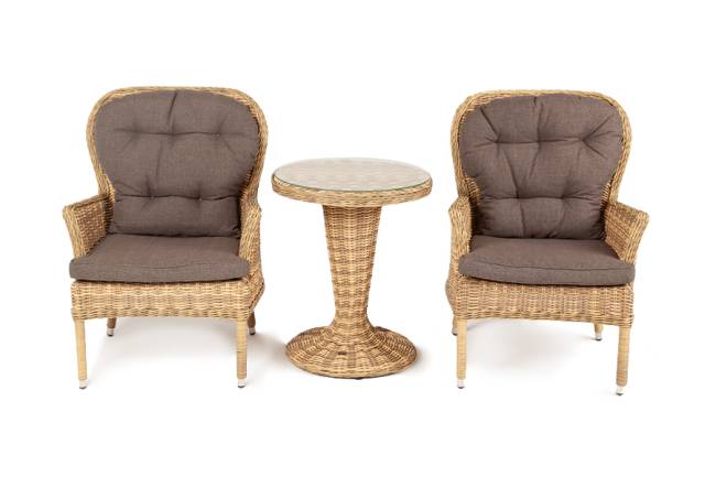 "Алиса" кофейный комплект из искусственного ротанга, цвет соломенный "Алиса" кофейный комплект из искусственного ротанга, цвет соломенный