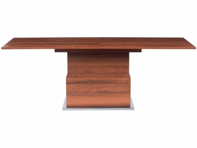 Стол-трансформер Левмар Slide D44/S95 миланский орех/ опоры сатинированная сталь