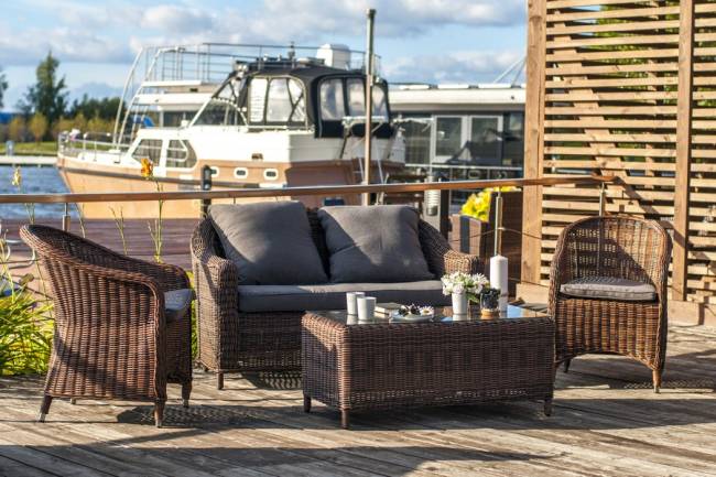 "Кон Панна С" лаунж зона из искусственного ротанга, цвет коричневый "Кон Панна С" лаунж зона из искусственного ротанга, цвет коричневый