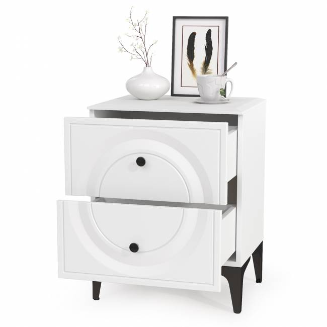 Тумба прикроватная Валенсия 13.291 цвет белый шагрень