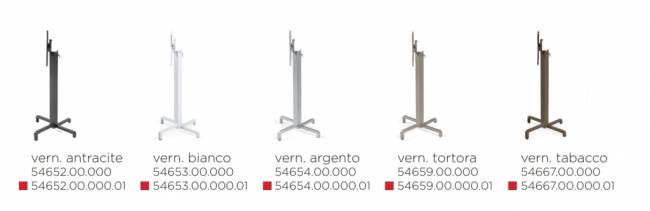 Подстолье металлическое барное Ibisco High тортора 525х490х1070 мм