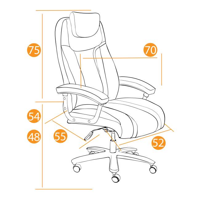Кресло Trust (max) кож/зам, черный/черный стеганный/черный, 36-6/36-6/36-6/06 черный/черный стеганный/черный кож/зам