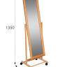 Зеркало напольное BeautyStyle 27 светло-коричневый  135 см х 42,5 см