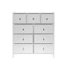 Комод Leset Нирита/Хайди, 9 ящиков, Белый Белый Белый