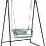 Качели плетеные Lisa Swing антрацит, ментоловый 1450х1200х2220 мм
