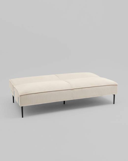 Диван прямой Кассель велюр рельефный молочный