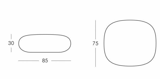 Пуф пластиковый Chubby Low Standard тортора 850х750х300 мм Пуф пластиковый Chubby Low Standard тортора 850х750х300 мм
