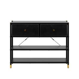 Комод Leset Нирита/Хайди с полками 2 ящика Чёрный Чёрный