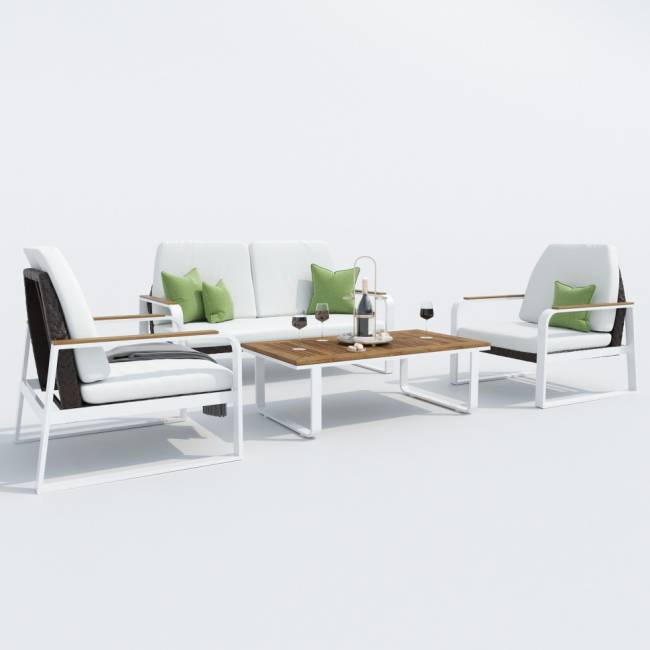 Лаунж зона ARTI белая