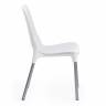 Стул GENIUS (mod 75) / 1 шт. в упаковке металл/пластик, 46x56x84cм, белый/ножки хром белый металл/пластик