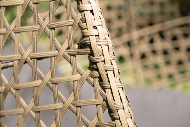 "Флоренция" подвесное кресло-кокон из искусственного ротанга, цвет соломенный с серой подушкой "Флоренция" подвесное кресло-кокон из искусственного ротанга, цвет соломенный с серой подушкой