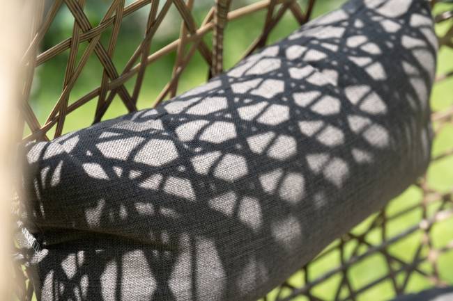 "Флоренция" подвесное кресло-кокон из искусственного ротанга, цвет соломенный с серой подушкой "Флоренция" подвесное кресло-кокон из искусственного ротанга, цвет соломенный с серой подушкой