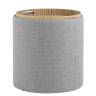 Пуф-столик с ящиком Хюгге S рогожка серый