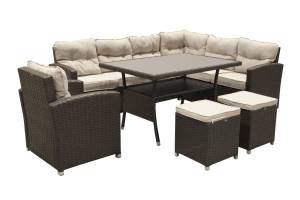 Набор мебели из искусственного ротанга Версаль ПРЕМИУМ, коричневый, бежевый Набор мебели из искусственного ротанга Версаль ПРЕМИУМ, коричневый, бежевый