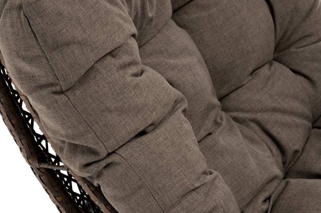 "Виши" подвесное кресло-кокон из искусственного ротанга, цвет коричневый с серо-коричневой подушкой "Виши" подвесное кресло-кокон из искусственного ротанга, цвет коричневый с серо-коричневой подушкой