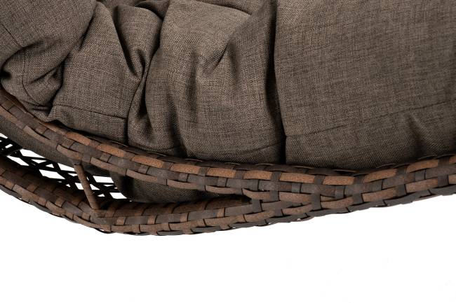 "Виши" подвесное кресло-кокон из искусственного ротанга, цвет коричневый с серо-коричневой подушкой "Виши" подвесное кресло-кокон из искусственного ротанга, цвет коричневый с серо-коричневой подушкой