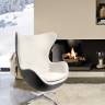 Кресло EGG STYLE CHAIR коричневый, белый, экокожа Кресло EGG STYLE CHAIR коричневый, белый, экокожа