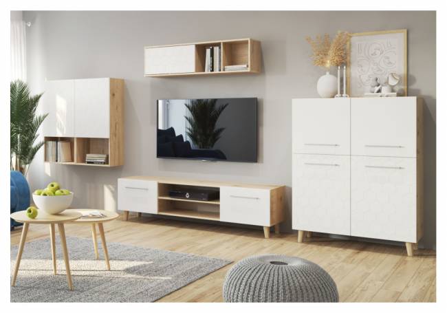 Мариус М-05 дуб баррик / белый матовый