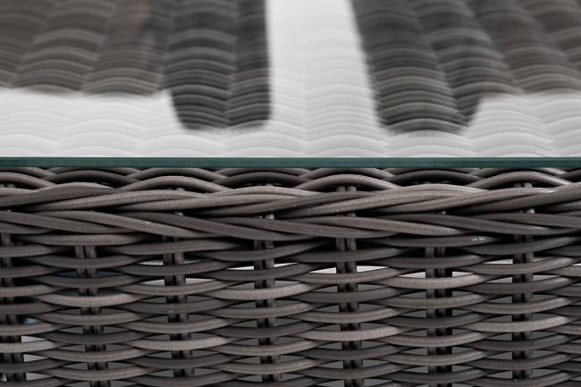 "Капучино" лаунж-зона из искусственного ротанга, цвет графит