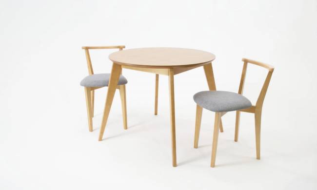 Стол Сканди К 100 натур со стульями Франк натур рогожка серый Стол Сканди К 100 натур со стульями Франк натур рогожка серый