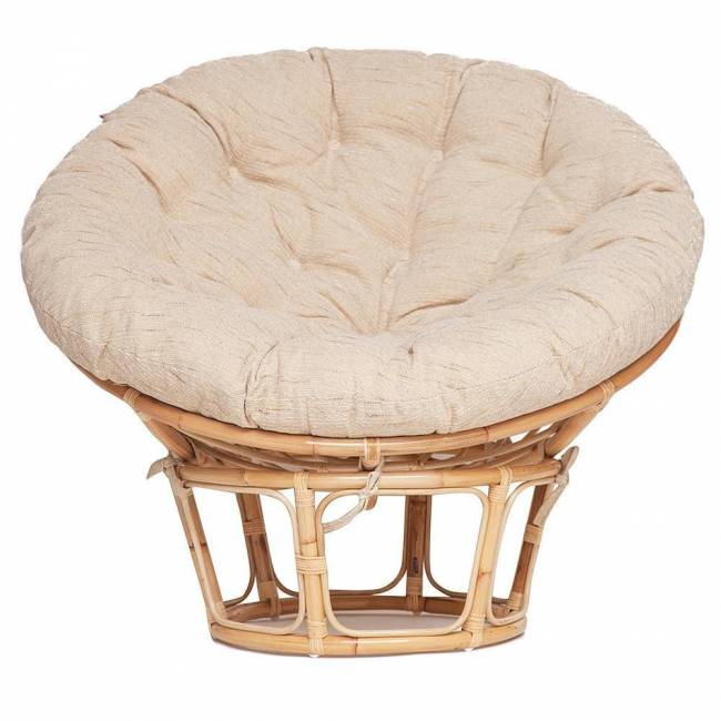 Кресло PAPASAN ECO/ПАПАСАН ЭКО P115-1/SP STD /c подушкой, ремешками/ диаметр подушки 129 см, 115x101x92 см, Natural (натуральный), ткань Старт Кресло PAPASAN ECO/ПАПАСАН ЭКО P115-1/SP STD /c подушкой, ремешками/ диаметр подушки 129 см, 115x101x92 см, Natural (натуральный), ткань Старт
