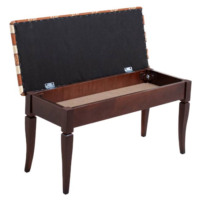 Банкетка Вивальди М с ящиком средне-коричневый, ткань полоса коричн.