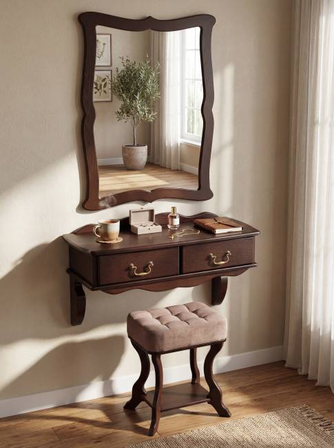 Зеркало навесное Берже 23 темно-коричневый 97 см х 67 см