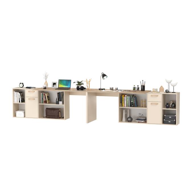 Стол-трансформер для двоих человек Лайт 03.245F цвет сатин/дуб эндгрейн элегантный