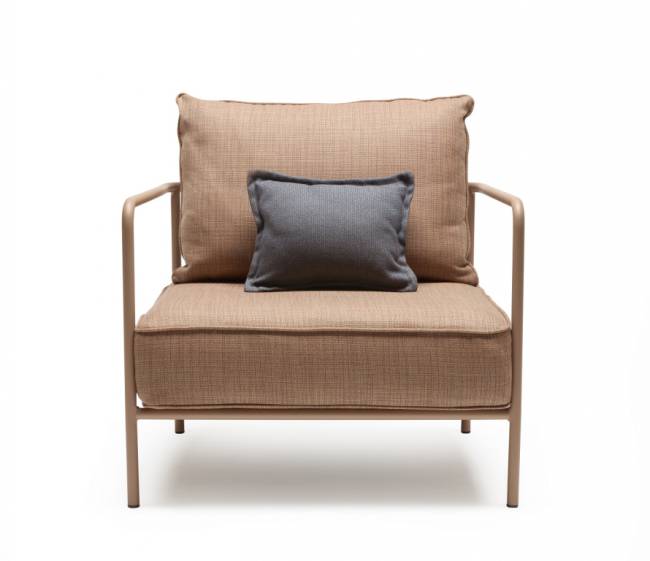 Кресло лаунж c подушкой Flap карамельный, ржавый 840х840х880 мм