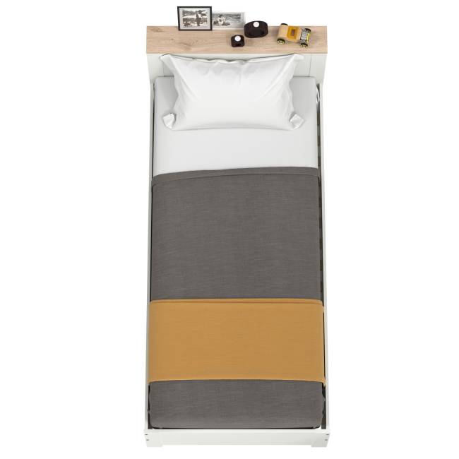 Кровать детская Джастин 11.54 цвет белый шагрень/дуб белый эксклюзив Кровать детская Джастин 11.54 цвет белый шагрень/дуб белый эксклюзив