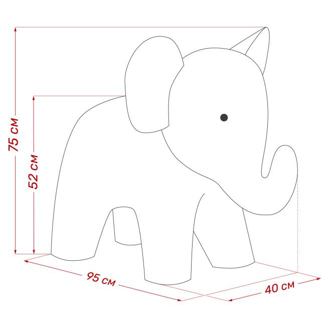 Пуф Leset Elephant Omega 19, компаньон Omega 02 Пуф Leset Elephant Omega 19, компаньон Omega 02