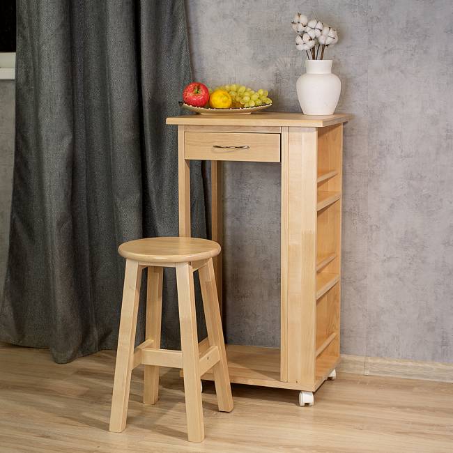 Тумба с табуретом лак