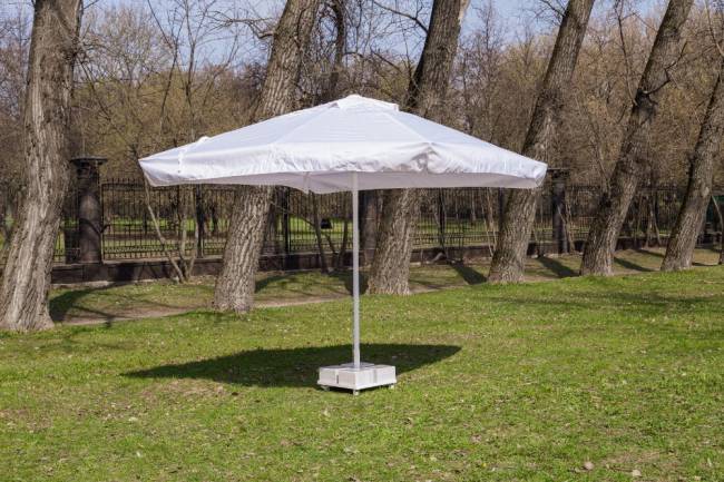 Зонт MISTRAL 300 квадратный с воланом (база в комплекте) белый