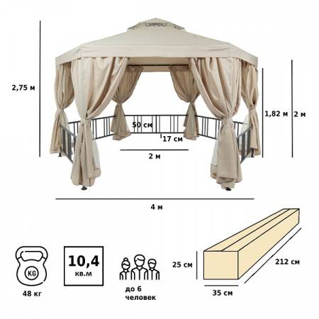 Садовый тент шатер GREEN GLADE 1080