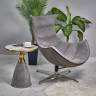 Кресло LOBSTER CHAIR серый искусственная замша, серый Кресло LOBSTER CHAIR серый искусственная замша, серый